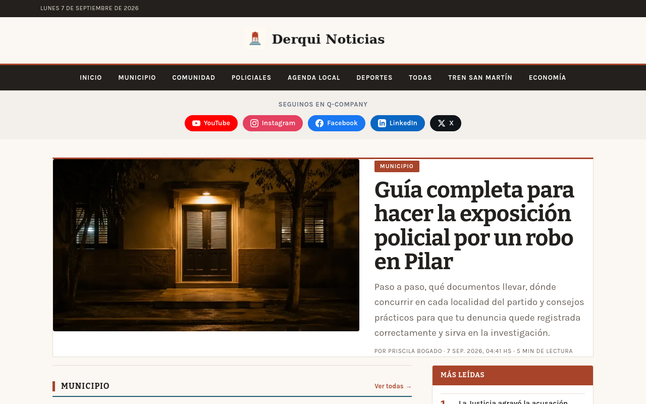 Sitio Web: Derquinoticias