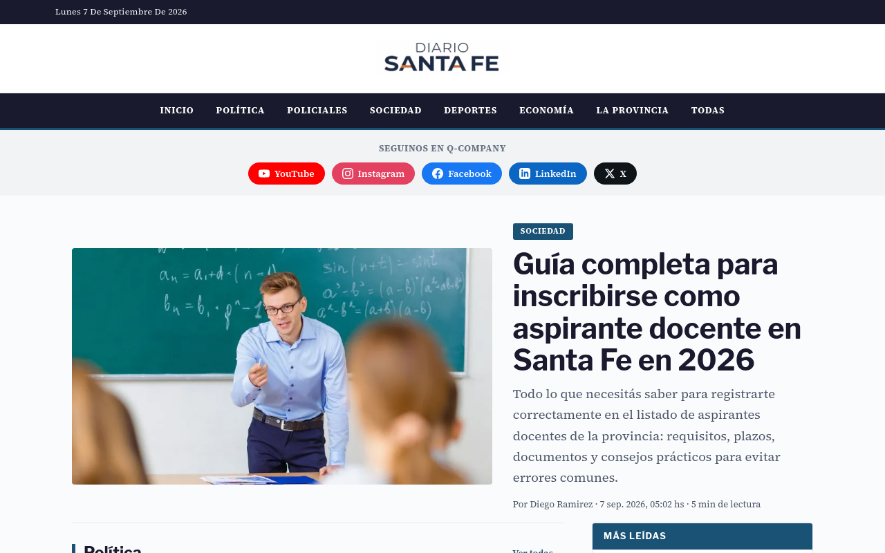 Sitio Web: Diariosantafe