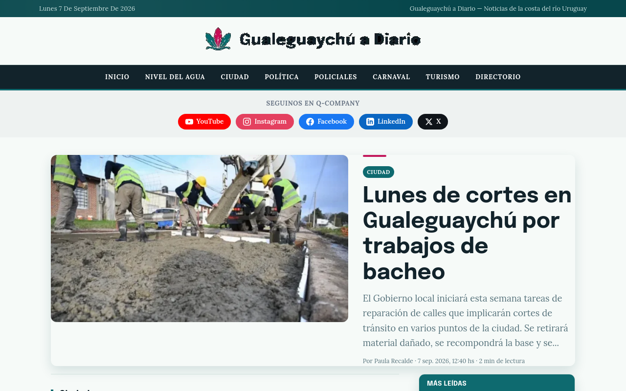 Sitio Web: Gualeguaychuadiario