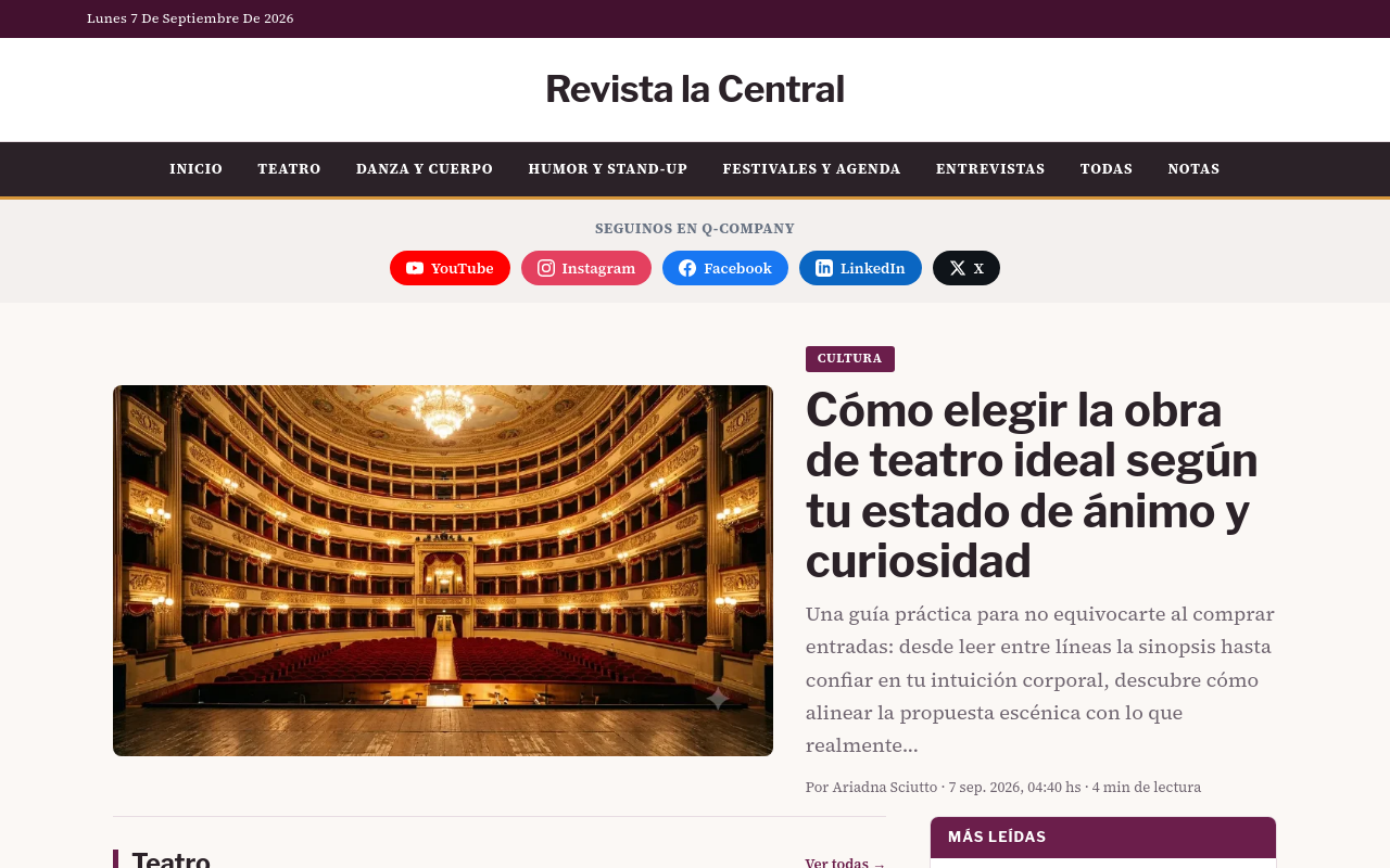 Sitio Web: Revistalacentral